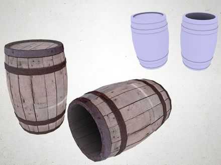 CC0 - Barrel - low poly 3d model