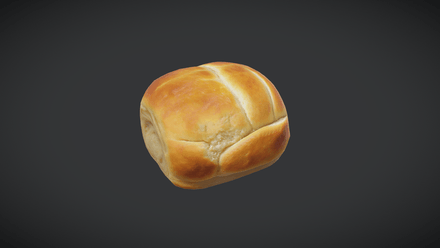 Bread Roll 3 - low poly PBR 3d model