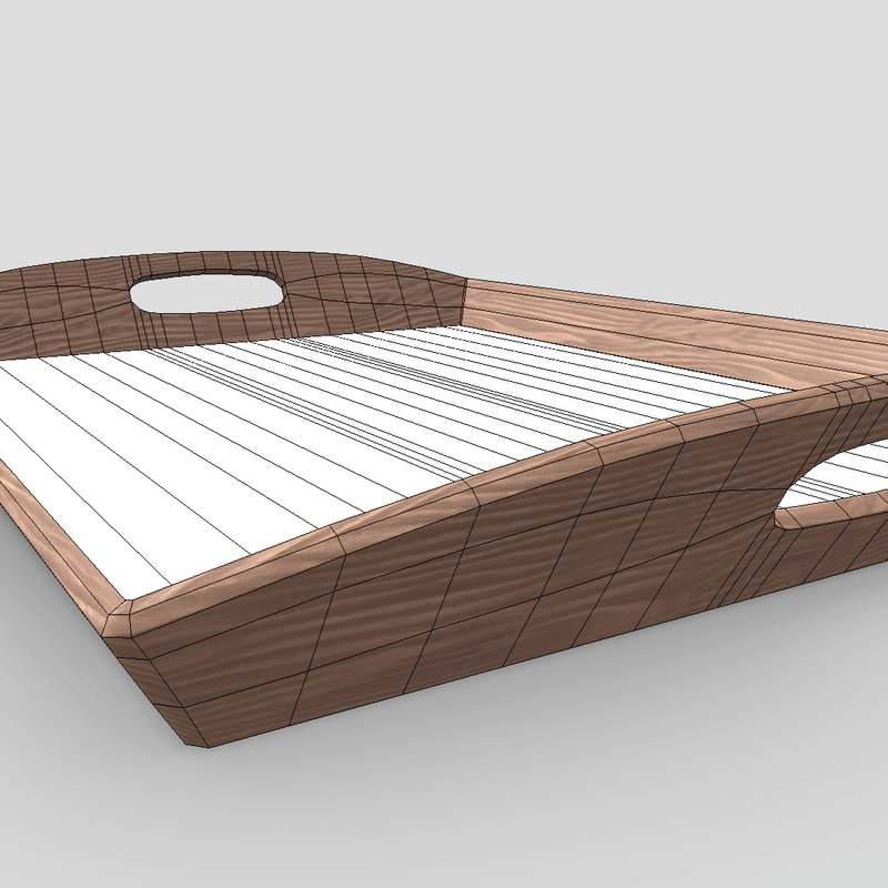 Tray 4 - low poly PBR 3d model