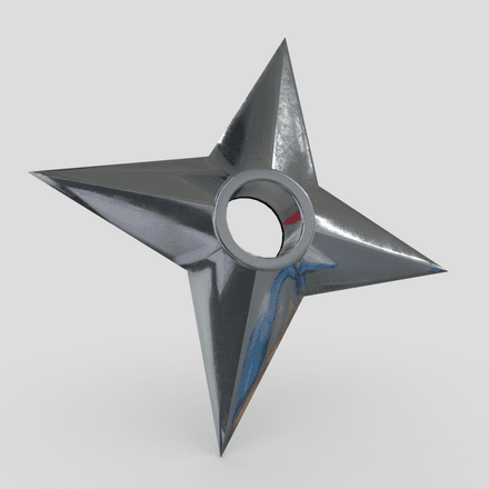 Shuriken 3 - low poly PBR 3d model