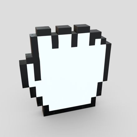 Cursor Hand 4 - low poly PBR 3d model