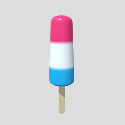 CC0 - Popsicle 3 - low poly PBR 3d model