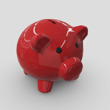 Piggy Bank - low poly PBR 3d model