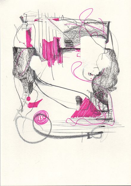 Intuitive Abstraktion IA-005 - Dazwischen gehalten 