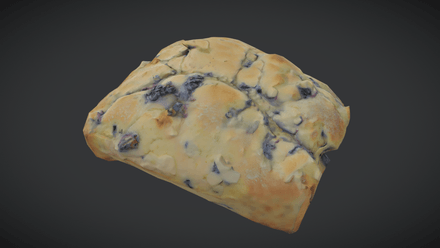 Blueberry Pastry - low poly PBR 3d model