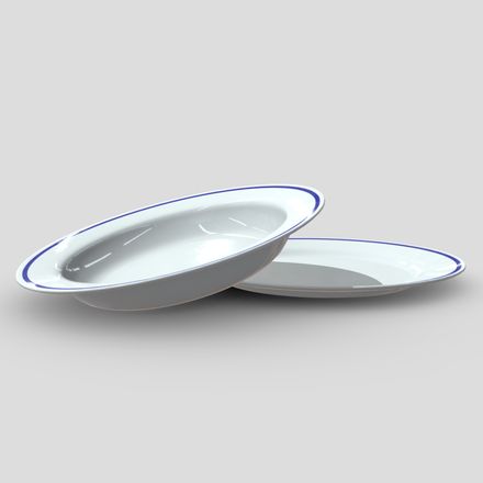 Plates - low poly PBR 3d model