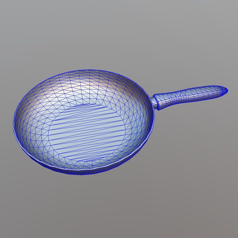Pan - low poly PBR 3d model