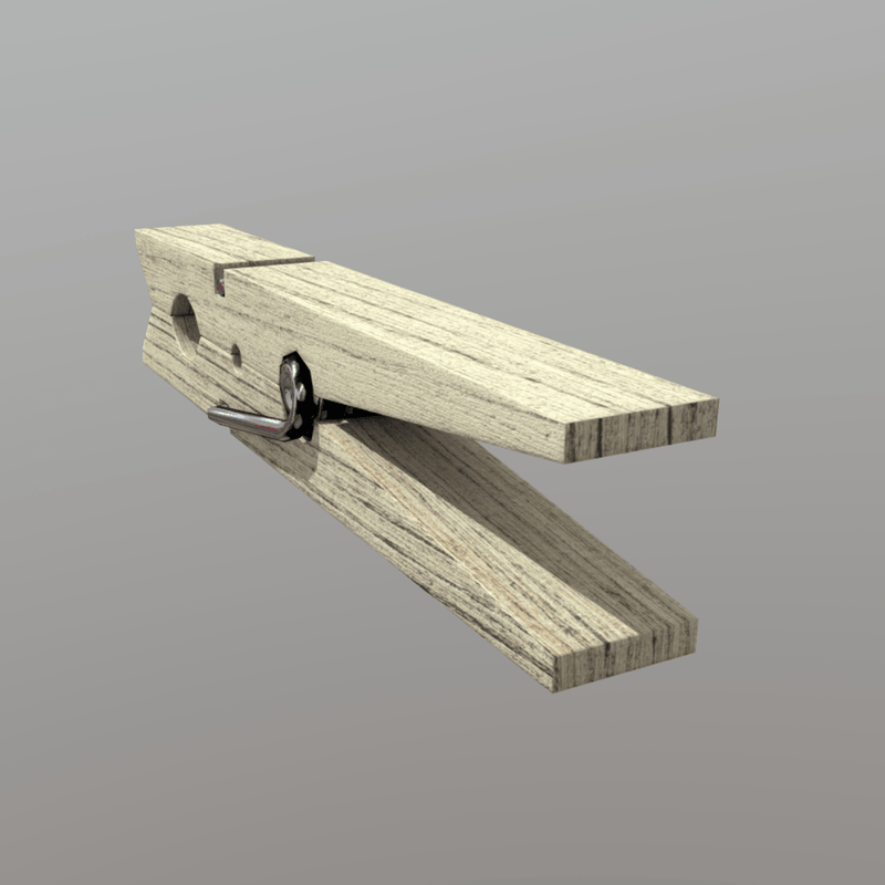 CC0 - Clothespin - low poly PBR 3d model
