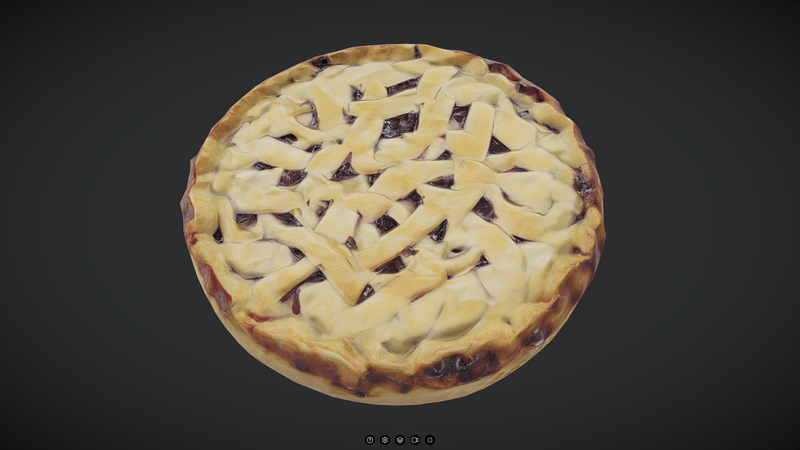 Berry Pie - low poly PBR 3d model
