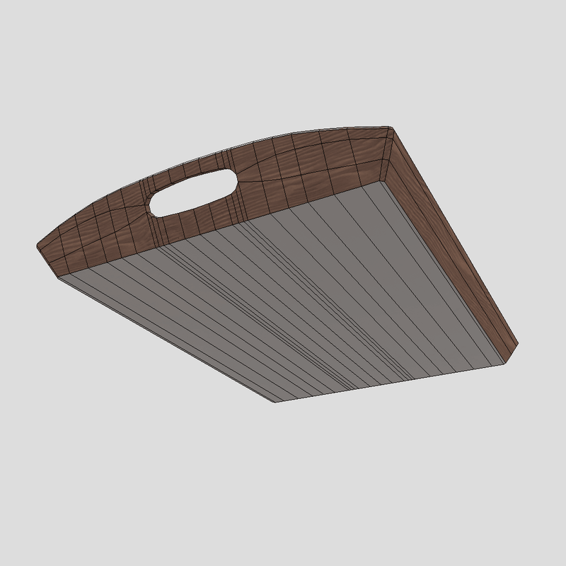 Tray 4 - low poly PBR 3d model