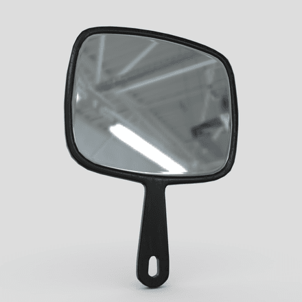 Hand Mirror 6 - low poly PBR 3d model