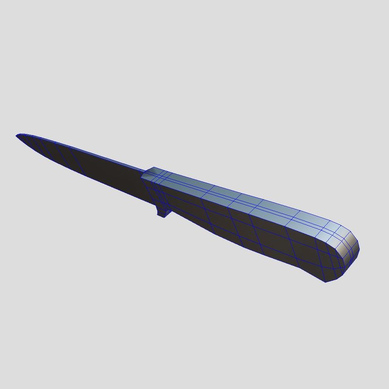Kitchen Knife 2 - low poly PBR 3d model
