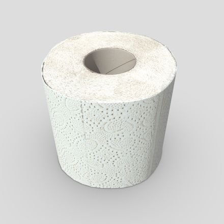 CC0 - Paper Roll - low poly PBR 3d model