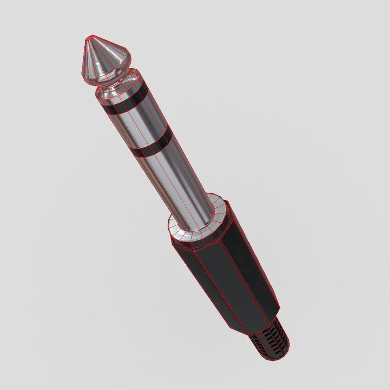Jack Plug 2 - low poly PBR 3d model