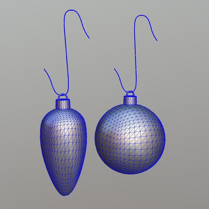 Christmas Bauble - low poly PBR 3d model