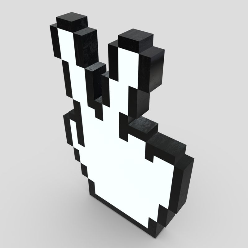 Cursor Hand 7 - low poly PBR 3d model