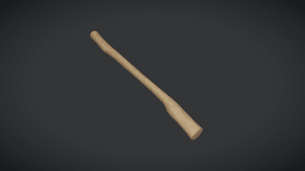 Wooden Stick 5 - low poly PBR 3d model