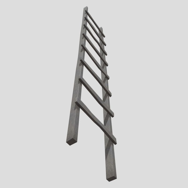 Ladder - low poly PBR 3d model