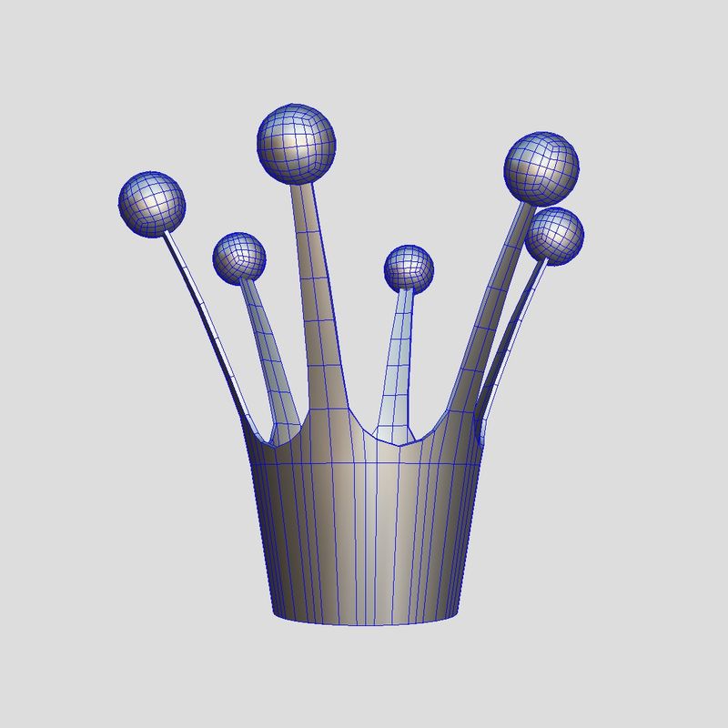 Crown - low poly PBR 3d model