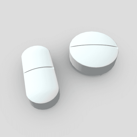 Pills - low poly PBR 3d model