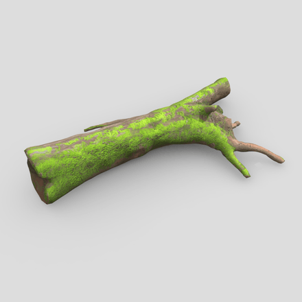 Fallen Tree 2 - low poly PBR 3d model