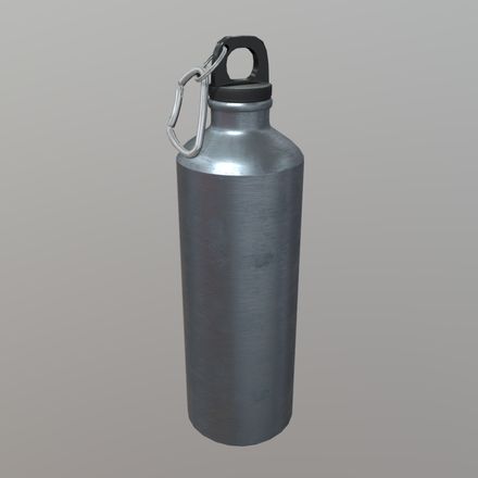 Water bottle - low poly PBR 3d model