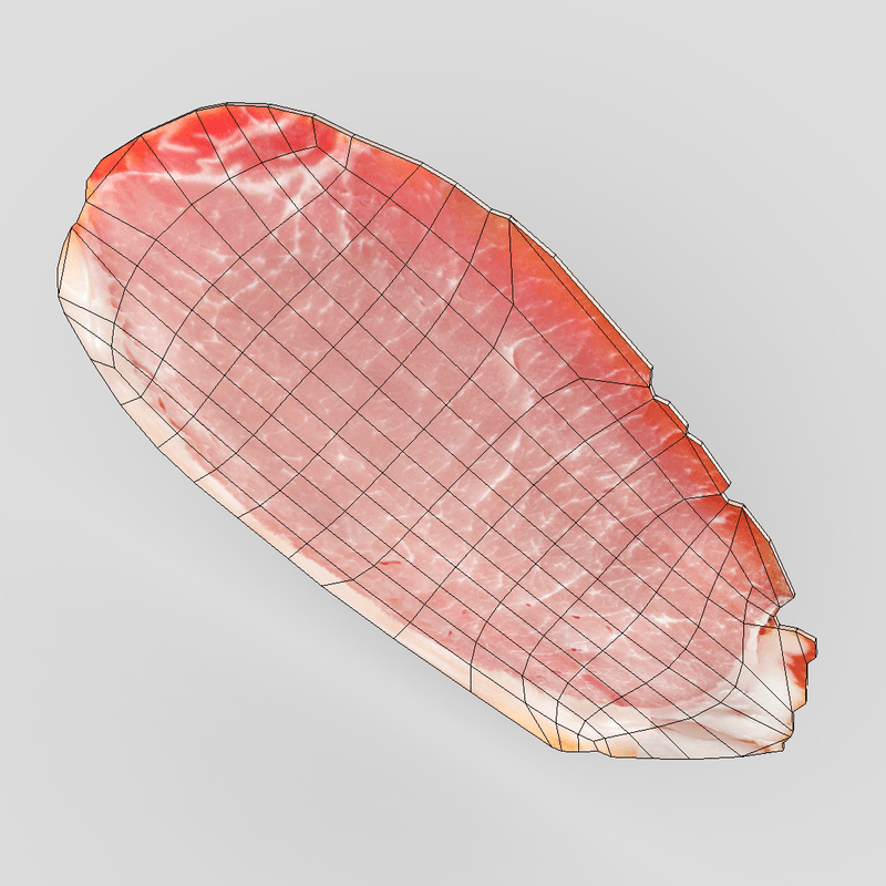 CC0 - Slice of Ham - low poly PBR 3d model