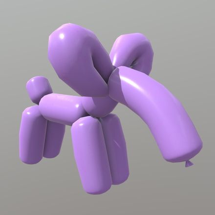 Balloon Elephant - low poly PBR 3d model