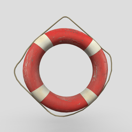 Lifebelt  - low poly PBR 3d model