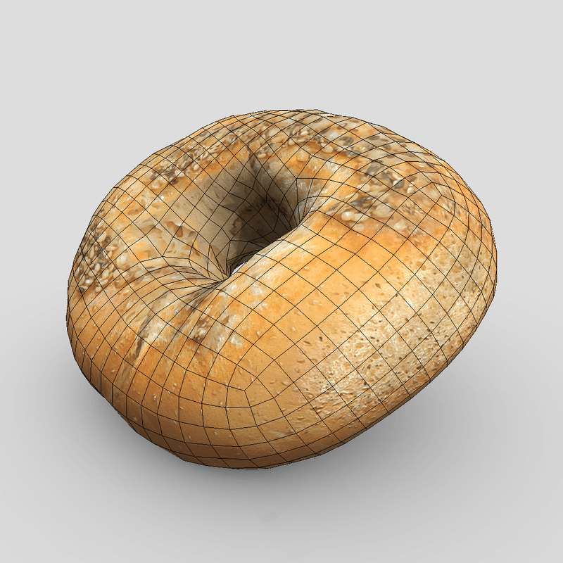 Bagel 3 - low poly PBR 3d model