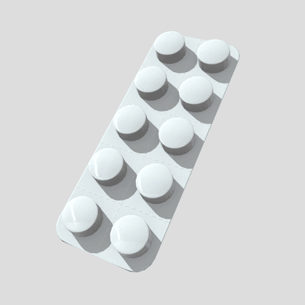 Pills in blister - low poly PBR 3d model