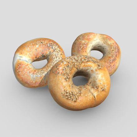 Bagel Pack - low poly PBR 3d model