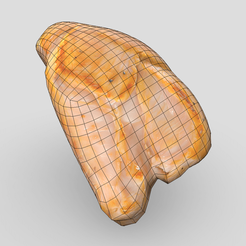 CC0 - Cooked Chicken Breast - low poly PBR 3d model