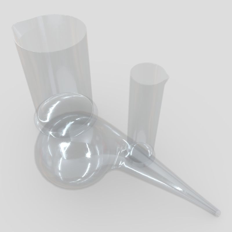 Laboratory Flask 2 - low poly PBR 3d model