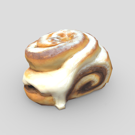 Cinnamon Roll - low poly PBR 3d model