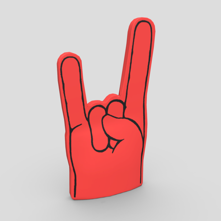 Foam Finger 3 - low poly PBR 3d model