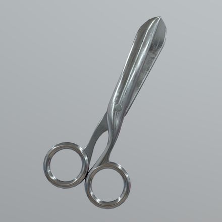 Scissors 2 - low poly PBR 3d model