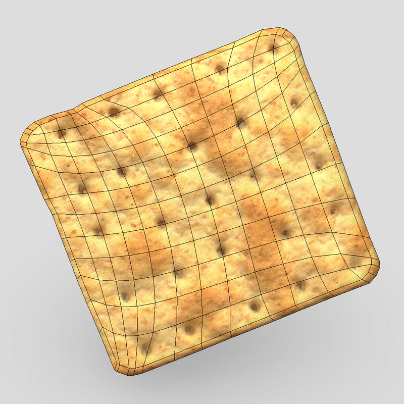 Cracker - low poly PBR 3d model