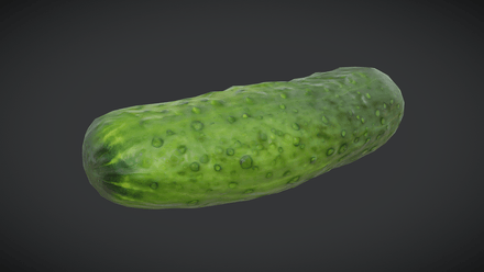 Pickled Cucumber - low poly PBR 3d model