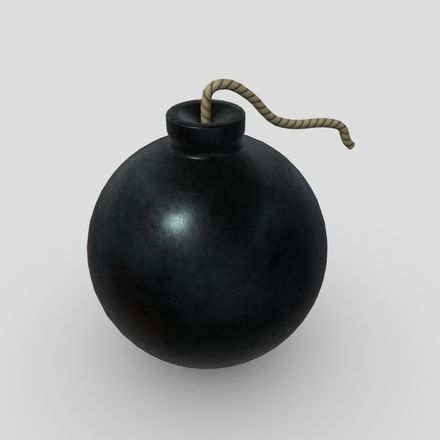 CC0 - Bomb - low poly PBR 3d model