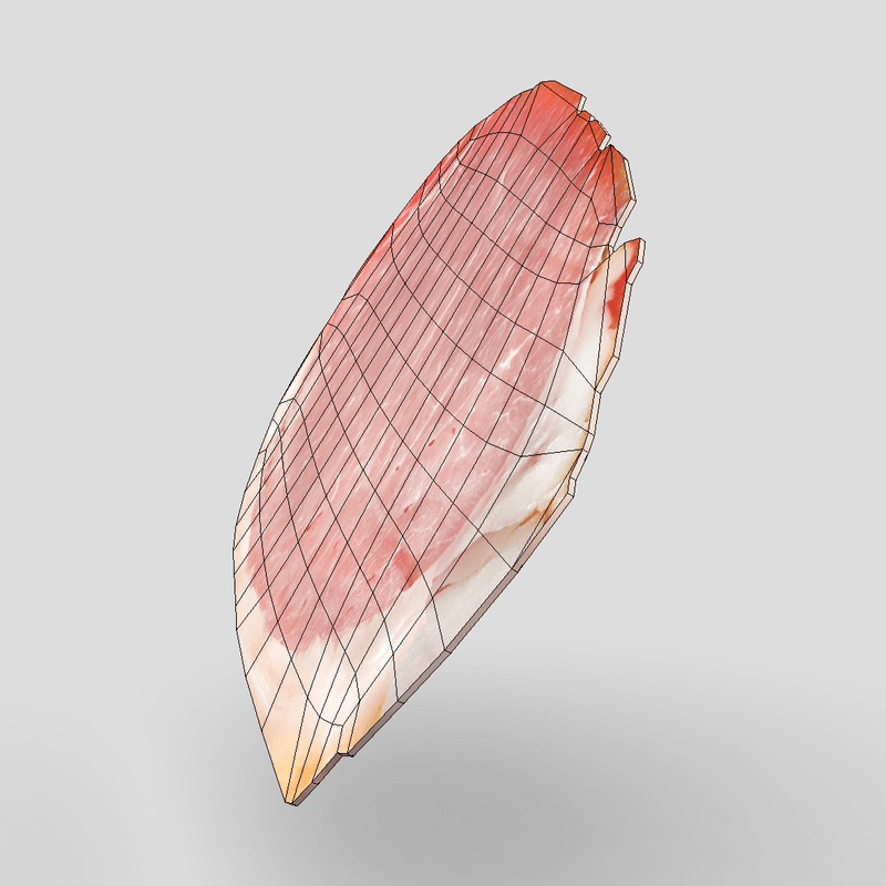 CC0 - Slice of Ham - low poly PBR 3d model