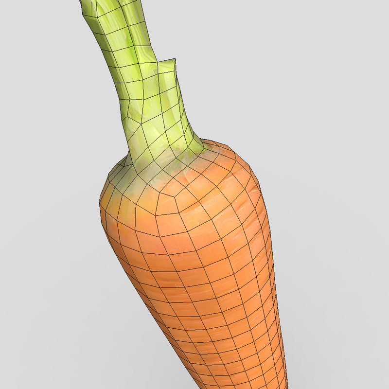 Carrot - low poly PBR 3d model