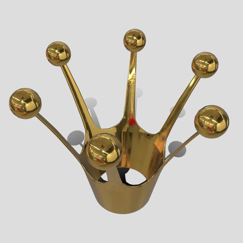 Crown - low poly PBR 3d model