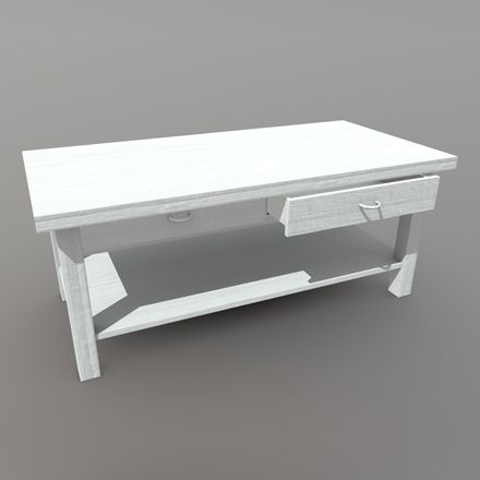 Table 2 - low poly PBR 3d model