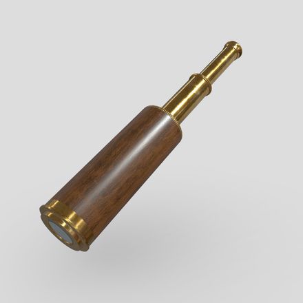 CC0 - Spyglass - low poly PBR 3d model