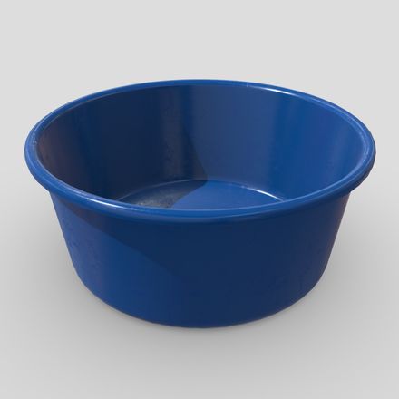 CC0 - Plastic Wash Basin 2 - low poly PBR 3d model