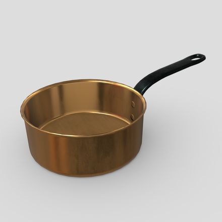 CC0 - Pan 3 - low poly PBR 3d model