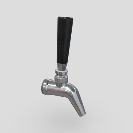 Beer Tap Faucet 2 - low poly PBR 3d model