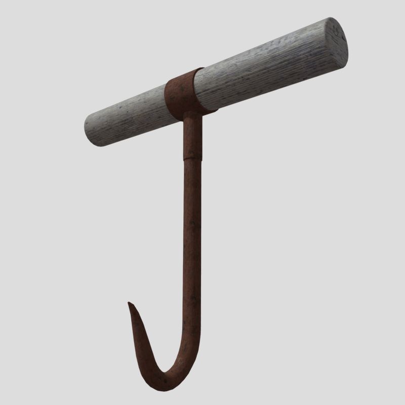 Meat Hook 2 - low poly PBR 3d model