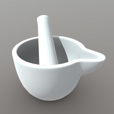 Mortar and Pestle - low poly PBR 3d model